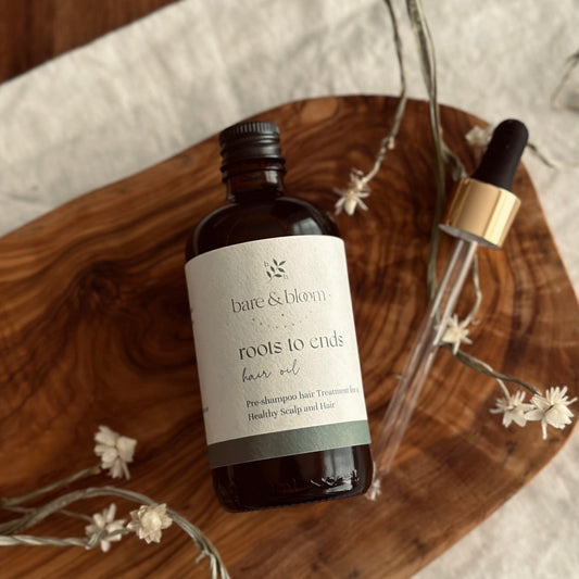 Botanical Hair Oil + Green Aventurine Comb - Bare and Bloom