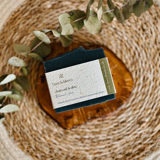Charcoal & Aloe Botanical Soap - Bare and Bloom
