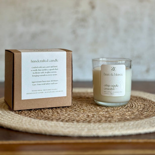 Crisp Apple Crumble - Cosy Autumn Luxury Candle - Bare and Bloom