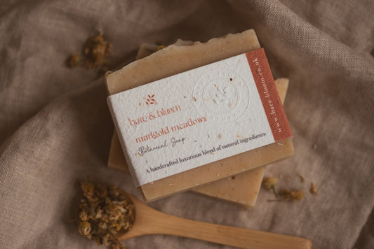 Eco-friendly soap with plantable seeded labels- Bare and Bloom