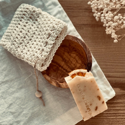 Organic Cotton Soap Bag - Bare and Bloom