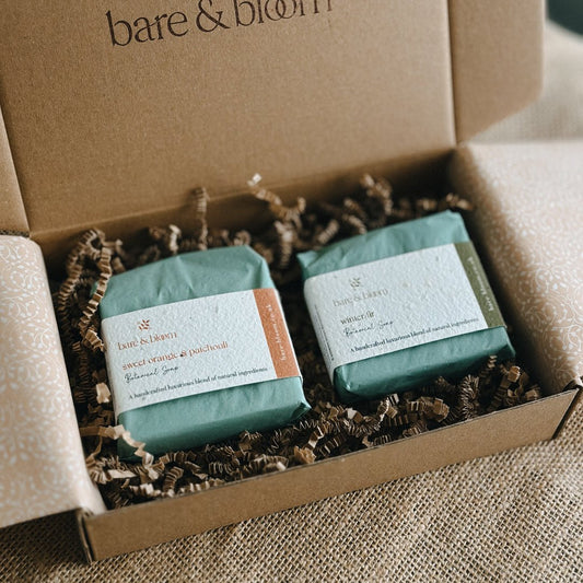 Botanical Artisan Soap Box | Handcrafted Natural Soap Gift Set - Bare and Bloom