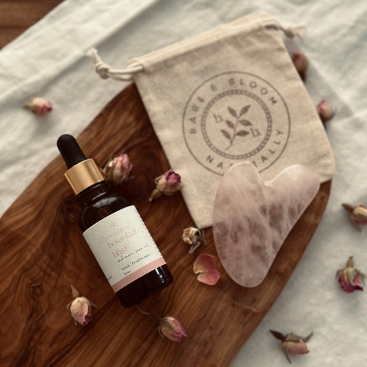 Botanical Face Oil + Gua Sha Massage Tool - Bare and Bloom