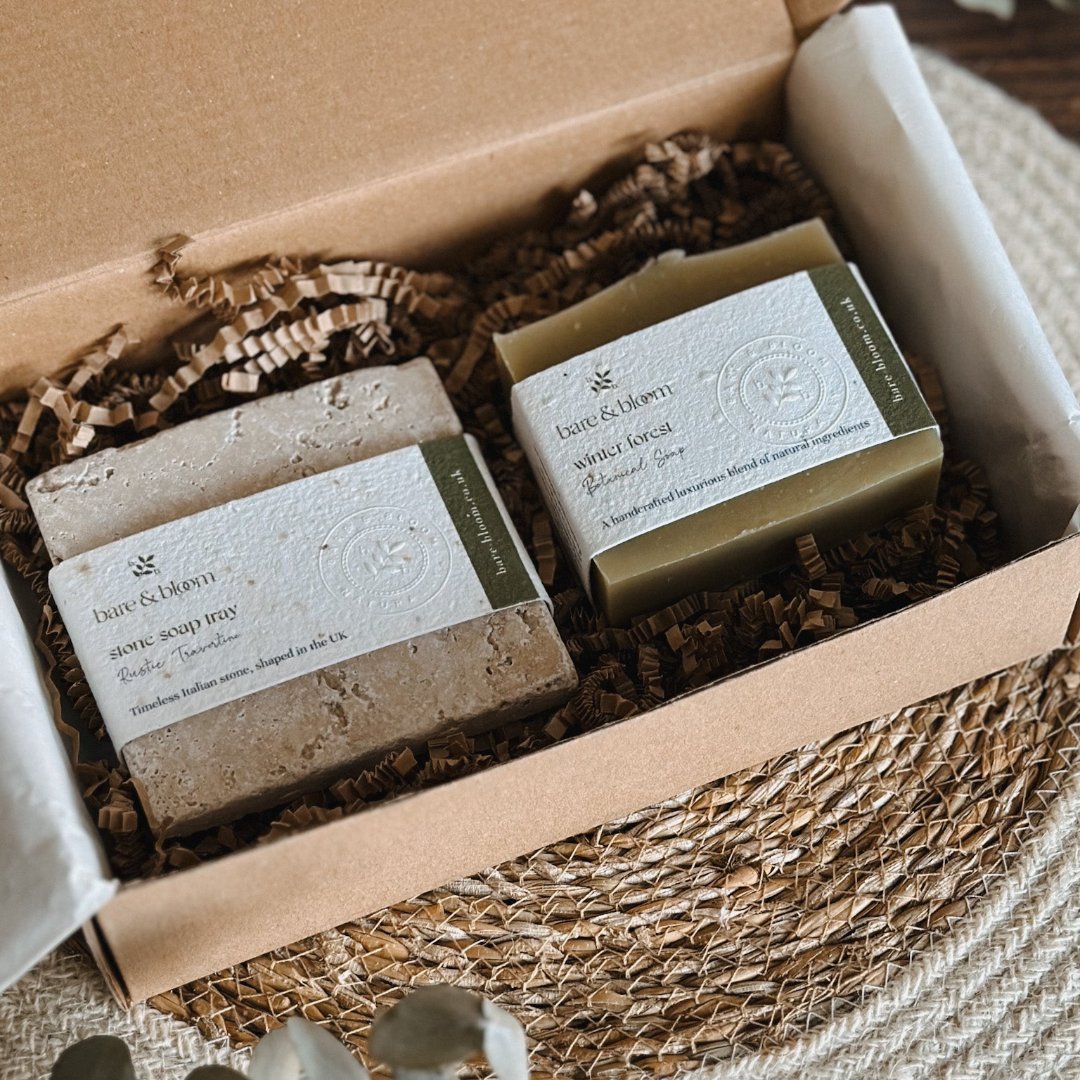 Botanical Soap and Stone Tray Gift Box - Bare and Bloom