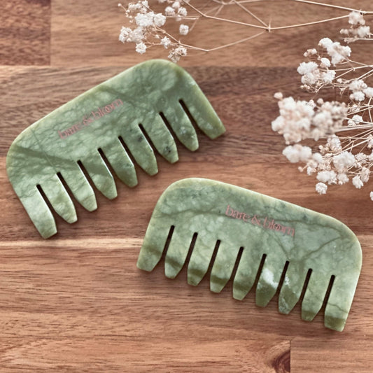 Green Aventurine Crystal Hair Comb - Bare and Bloom