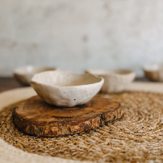 Handcrafted Ceramic Mask Mixing Bowl Set - Bare and Bloom