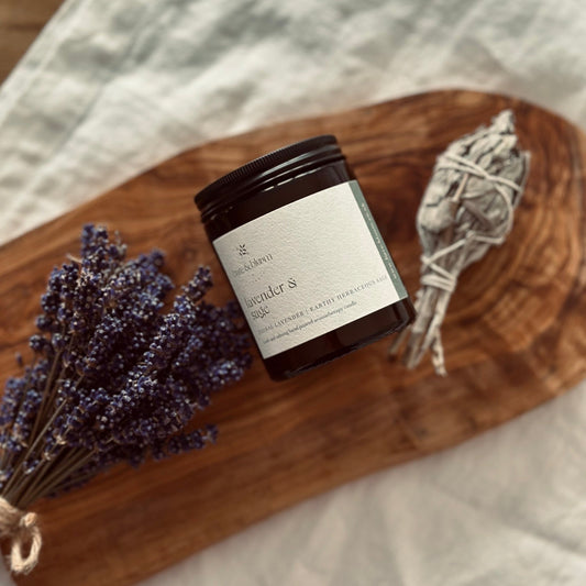 Lavender & Sage Aromatherapy Candle - Bare and Bloom