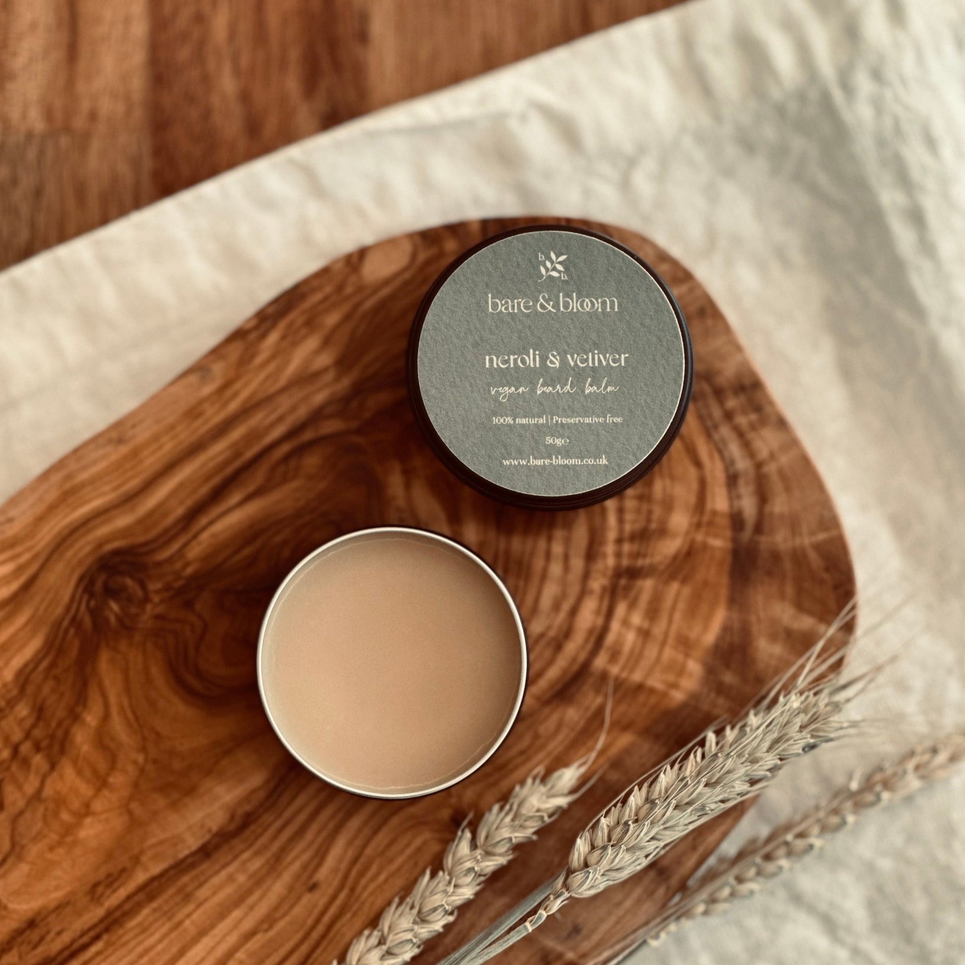 Natural Beard Balm Neroli & Vetiver - Bare and Bloom