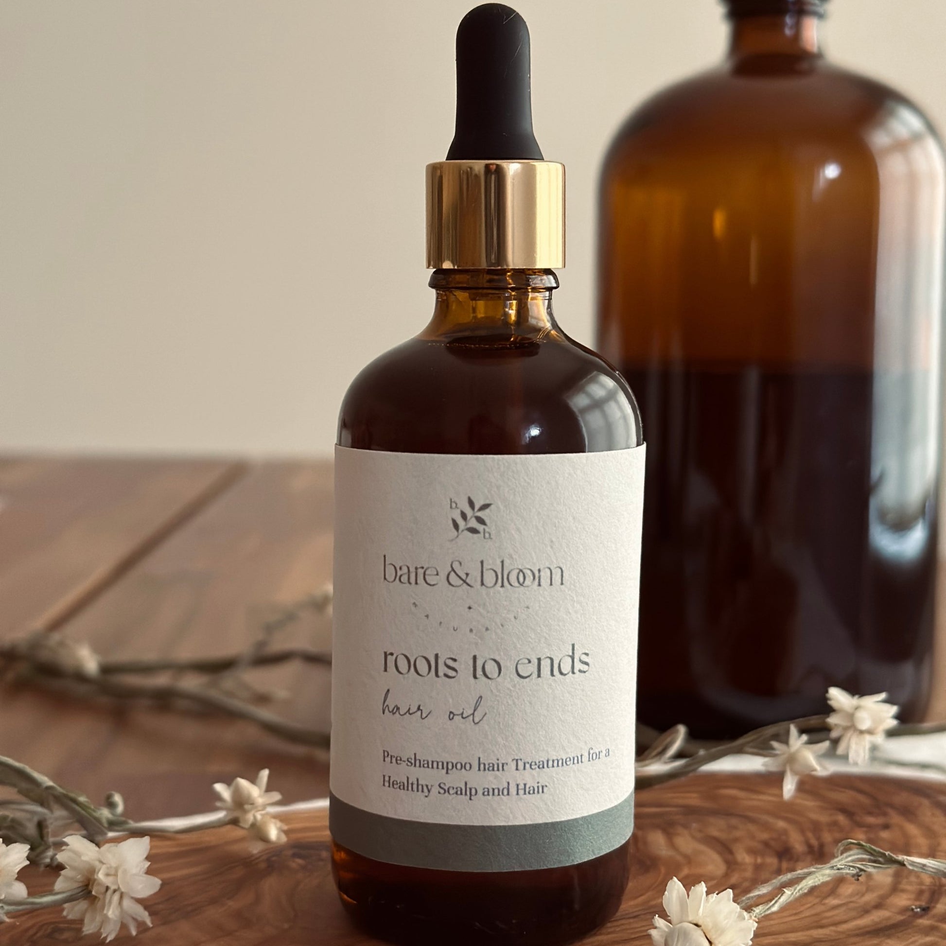 Roots to Ends Botanical Hair Oil - Bare and Bloom