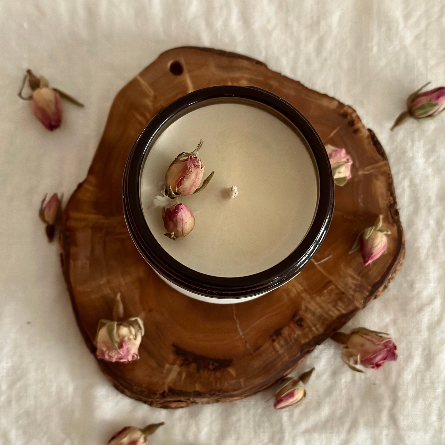 Rose Geranium Aromatherapy Candle - Bare and Bloom